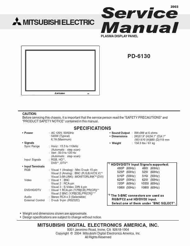 MITSUBISHI ELECTRIC PD-6130-page_pdf